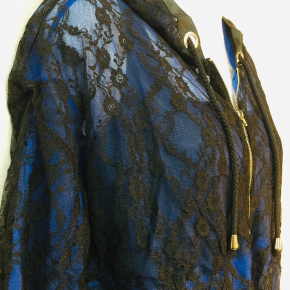 🎉Lace and Mesh Sheer Jacket - Picture 8 of 8